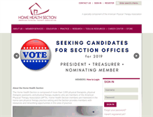 Tablet Screenshot of homehealthsection.org